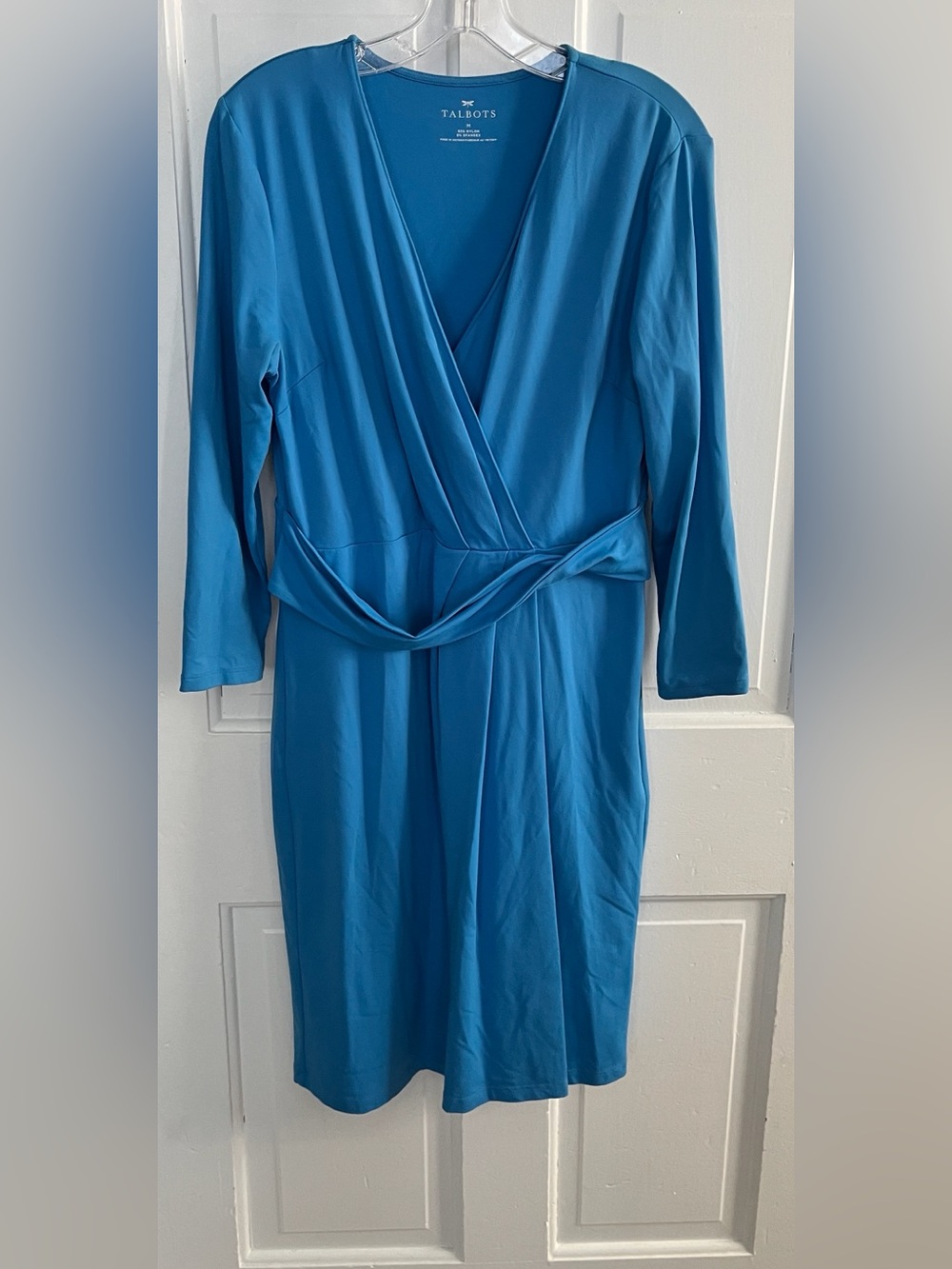 Talbots blue knit dress size M
